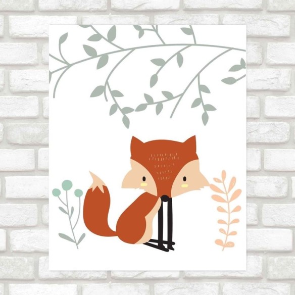 Poster Decorativo infantil raposa PA0117