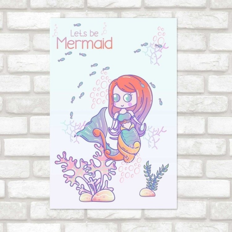 Poster Decorativo Infantil Sereia
 N014236