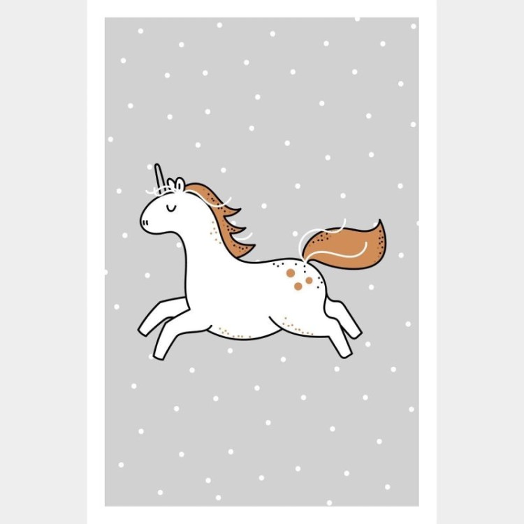 Poster Decorativo Infantil Unicórnio N016094