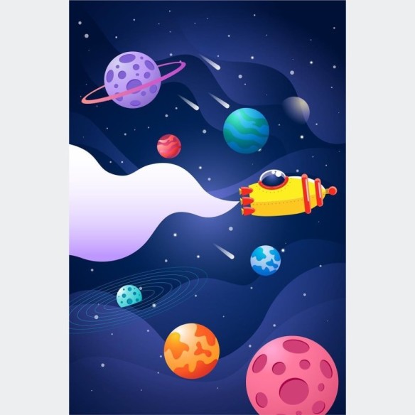 Poster Decorativo Infantil Universo N010247