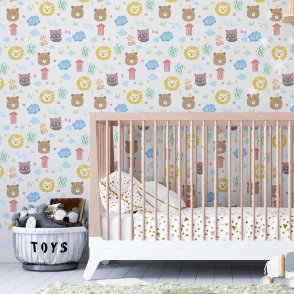 Papel de Parede Adesivo Animais minimalista N04091