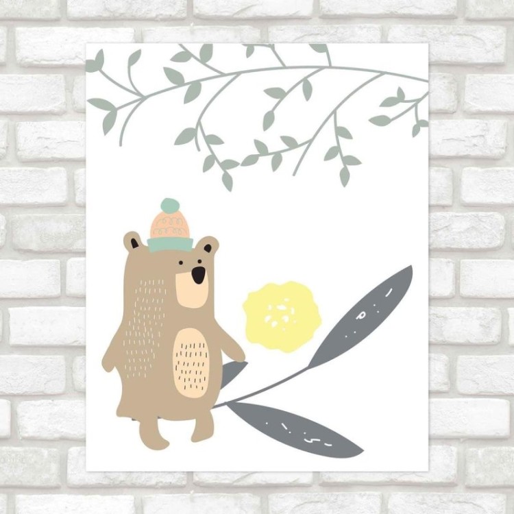 Poster Decorativo infantil urso PA0120
