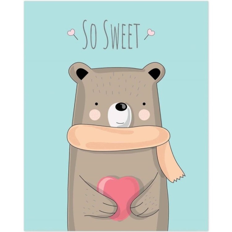Poster Decorativo infantil urso So sweet PA054