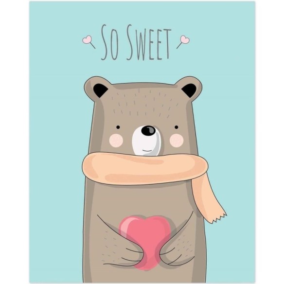Poster Decorativo infantil urso So sweet PA054