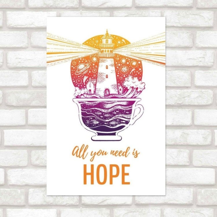 Poster Decorativo Jovem All You Need is Hope...