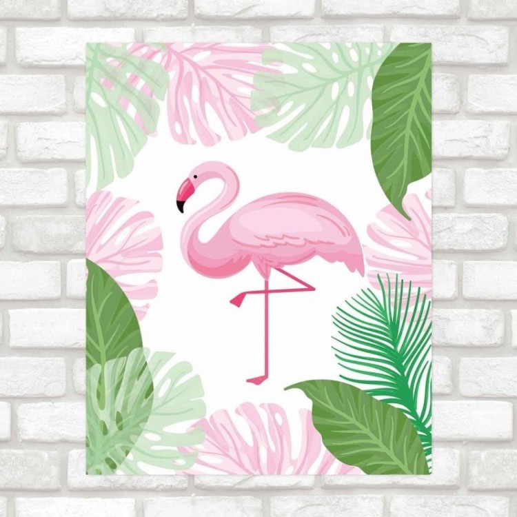Poster Decorativo jovem flamingo PA067