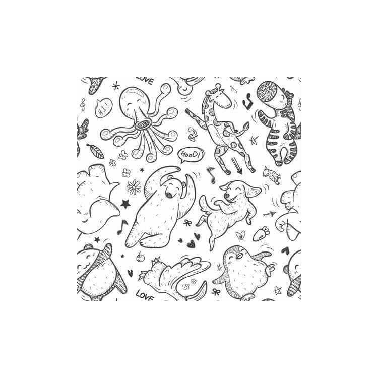 Adesivo para Colorir Animais - TACOLADO PAPEL DE PAREDE - Adesivo  Decorativo - Magazine Luiza