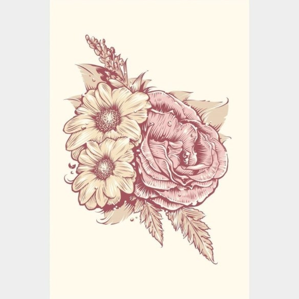 Poster Decorativo Jovem Flores N015226