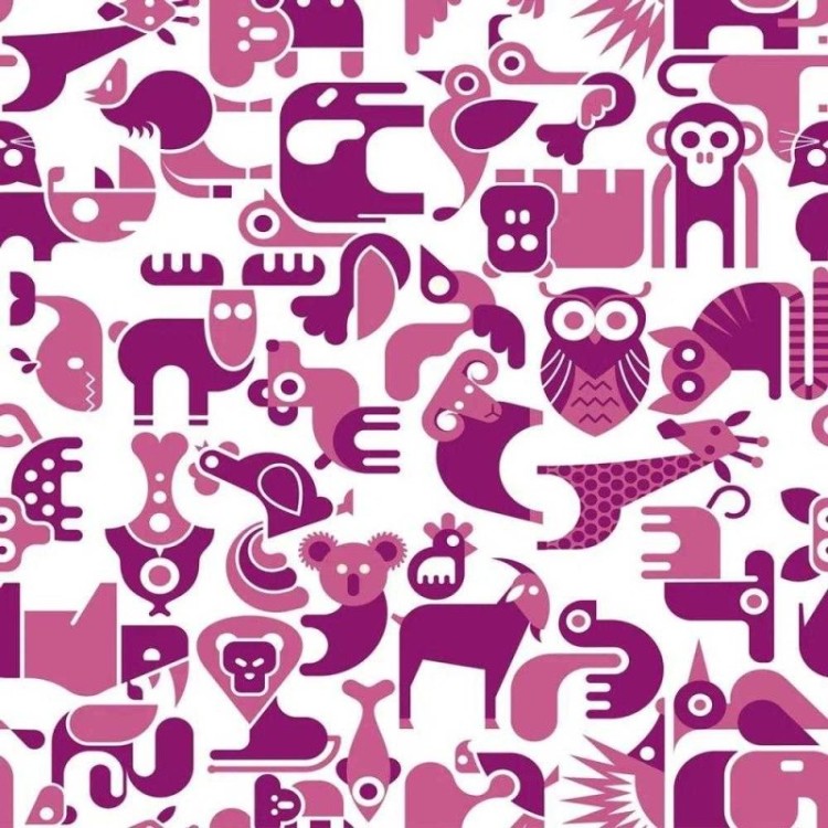 Papel de Parede Adesivo animais rosa 287081951