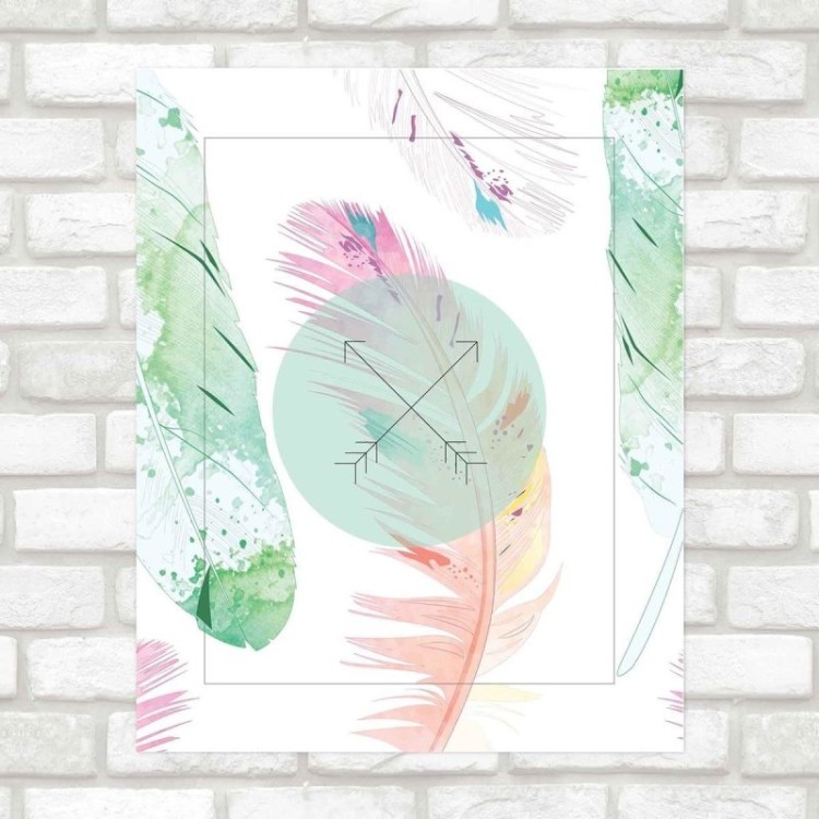 Poster Decorativo jovem penas PA0116