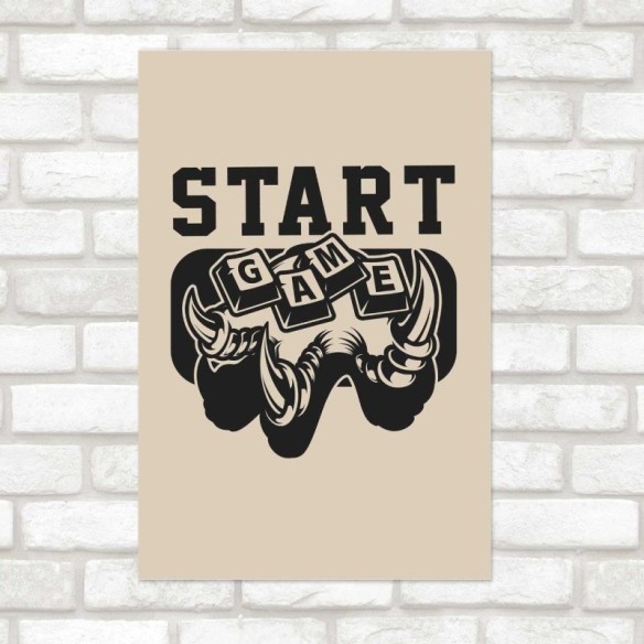Poster Decorativo Jovem Start Game N014260