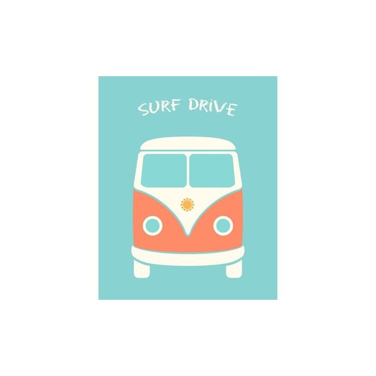Poster Decorativo Kombi Surf Drive 070718
