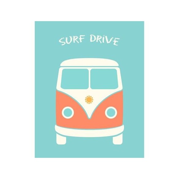 Poster Decorativo Kombi Surf Drive 070718