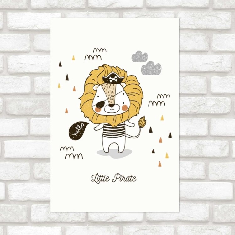 Poster Decorativo Leão Pirata N08283