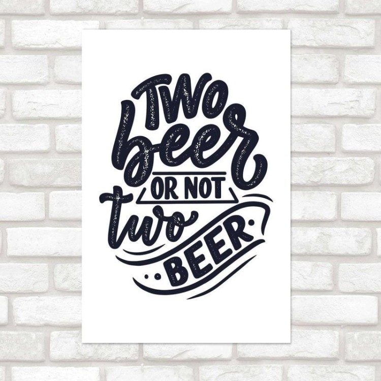 Poster Decorativo Lettering Cerveja Beer N010263