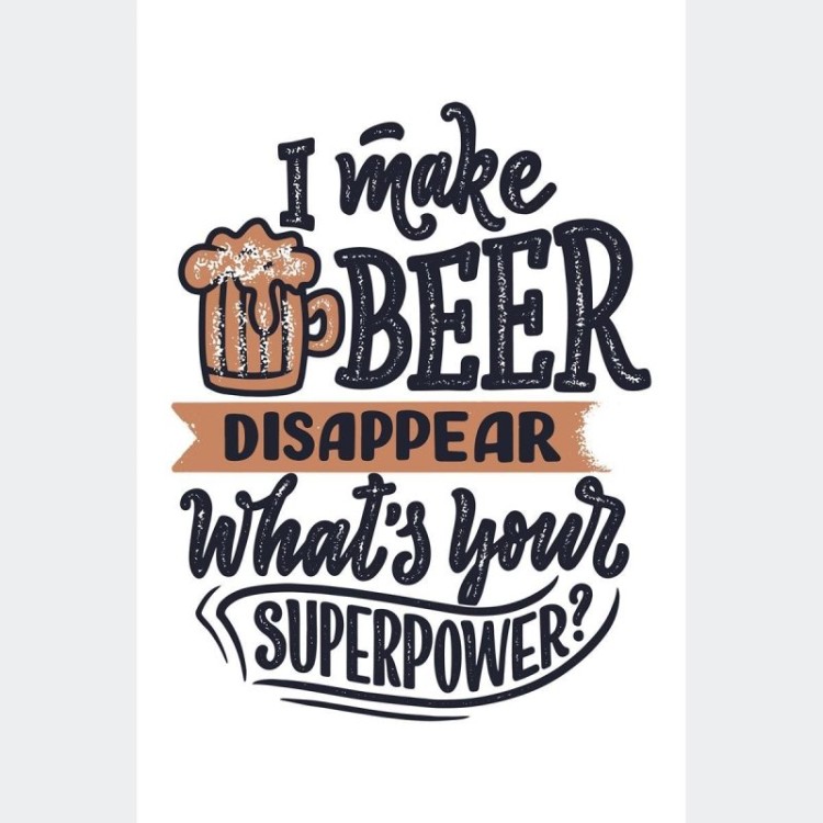 Poster Decorativo Lettering Cerveja Beer N010264