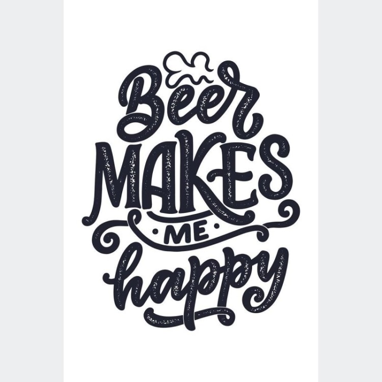 Poster Decorativo Lettering Cerveja Beer N010266
