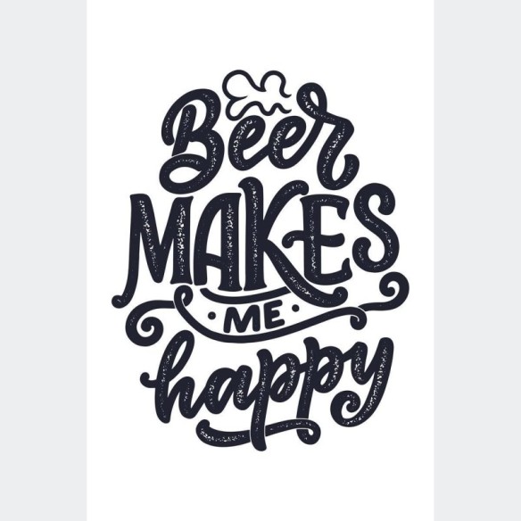 Poster Decorativo Lettering Cerveja Beer N010266