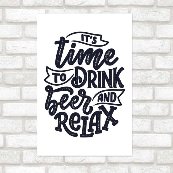 Poster Decorativo Lettering Cerveja Beer N010268