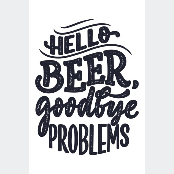 Poster Decorativo Lettering Cerveja Beer N010269