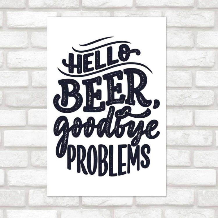 Poster Decorativo Lettering Cerveja Beer N010269