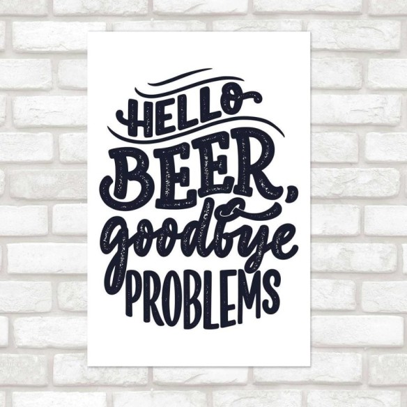 Poster Decorativo Lettering Cerveja Beer N010269