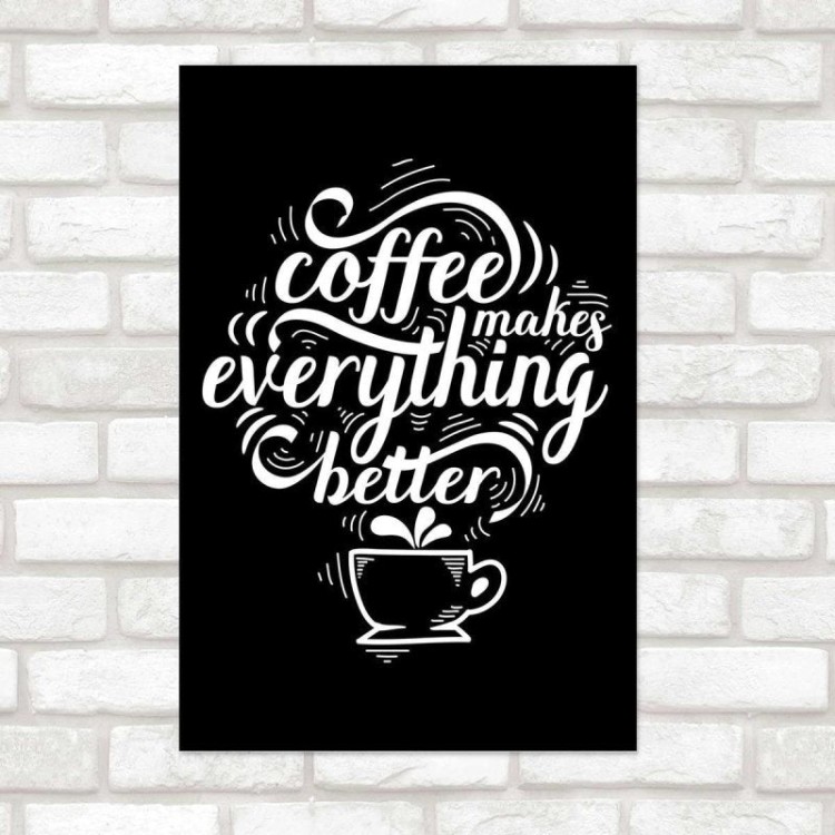 Poster Decorativo Lettering Coffee N010236