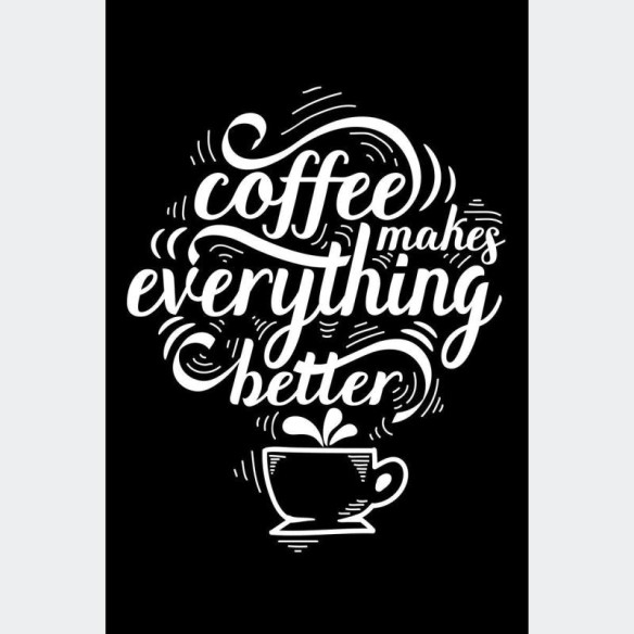 Poster Decorativo Lettering Coffee N010236