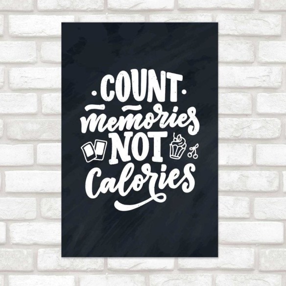 Poster Decorativo Lettering Conte Memórias N010250