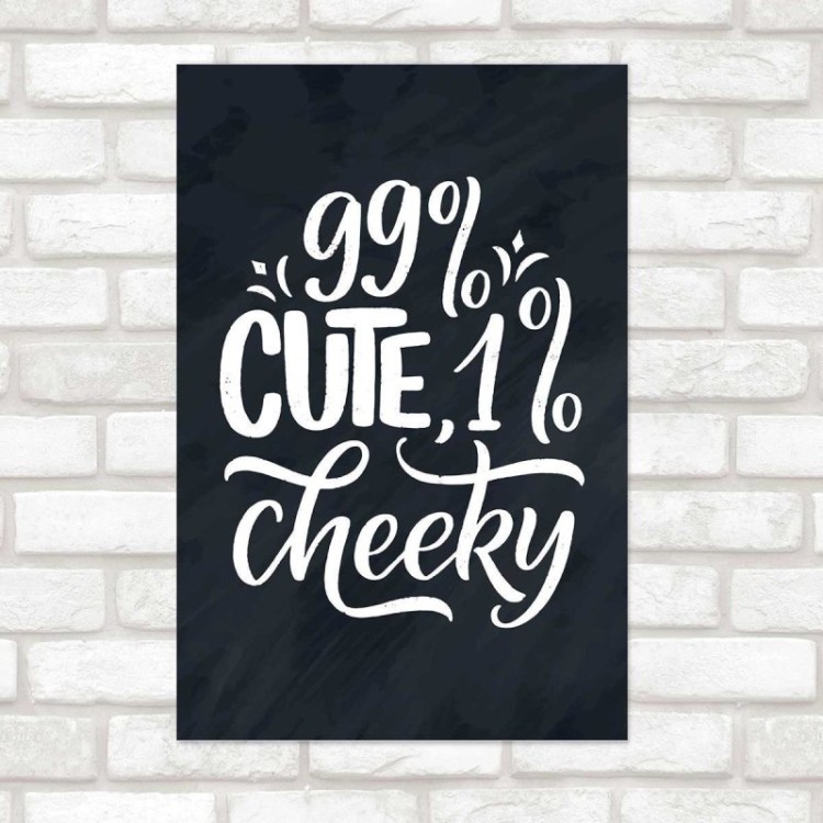 Poster Decorativo Lettering Cute N010257