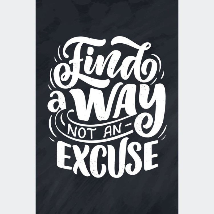 Poster Decorativo Lettering Excuse N010262