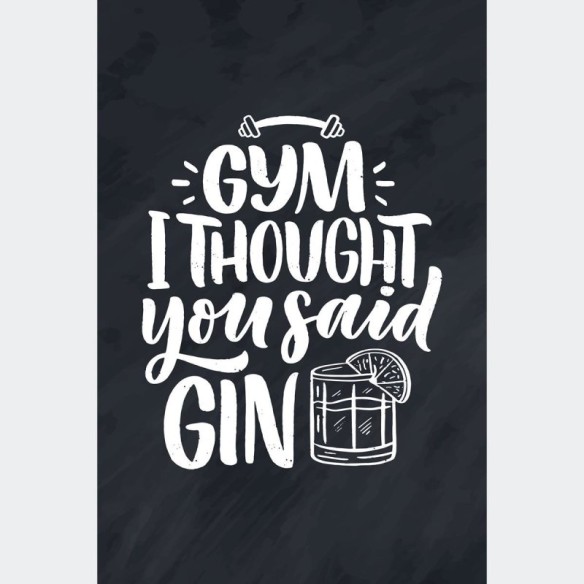 Poster Decorativo Lettering Gin N010252