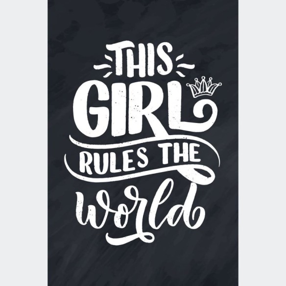 Poster Decorativo Lettering Girl N010256