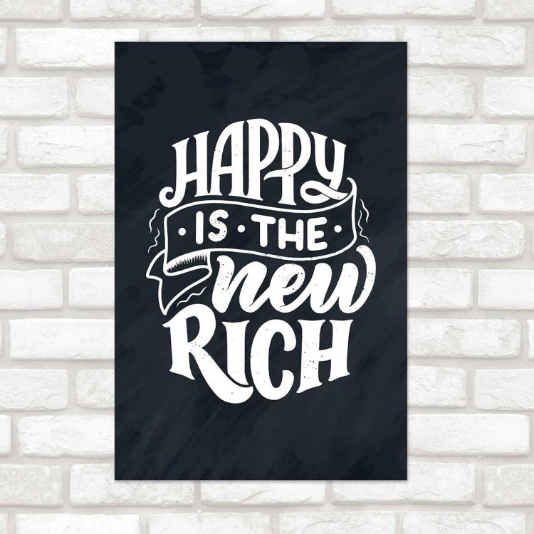 Poster Decorativo Lettering Happy N010254