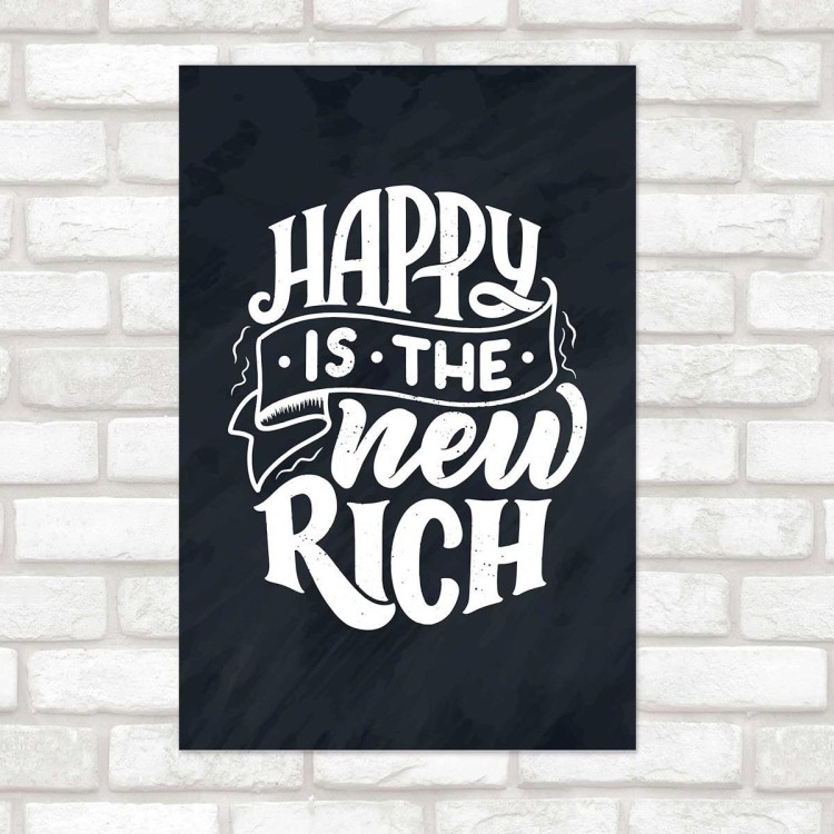 Poster Decorativo Lettering Happy N010254