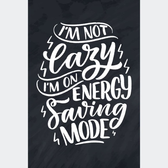 Poster Decorativo Lettering Lazy N010258