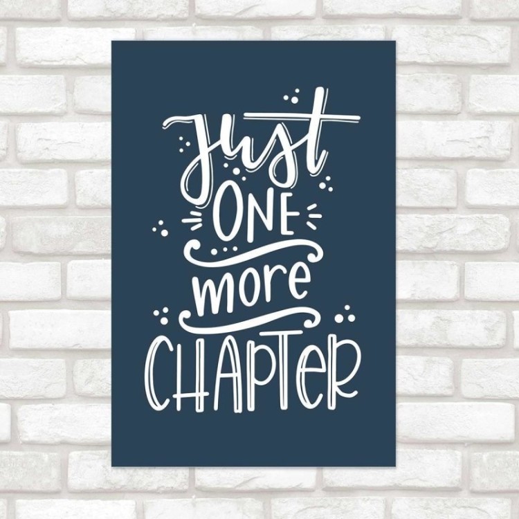 Poster Decorativo Lettering Livros  N010219