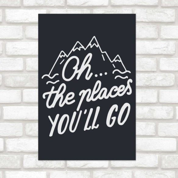Poster Decorativo Lettering Motivacional Lugares N07268