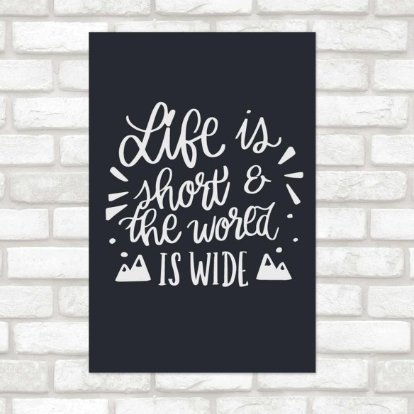 Poster Decorativo Lettering Motivacional Viagem II N07270