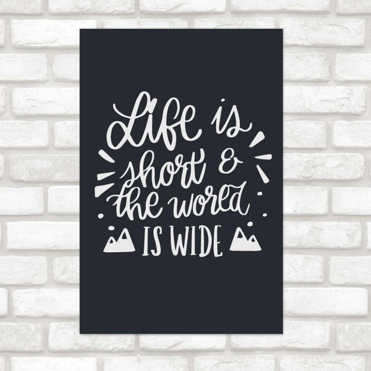 Poster Decorativo Lettering Motivacional Viagem...