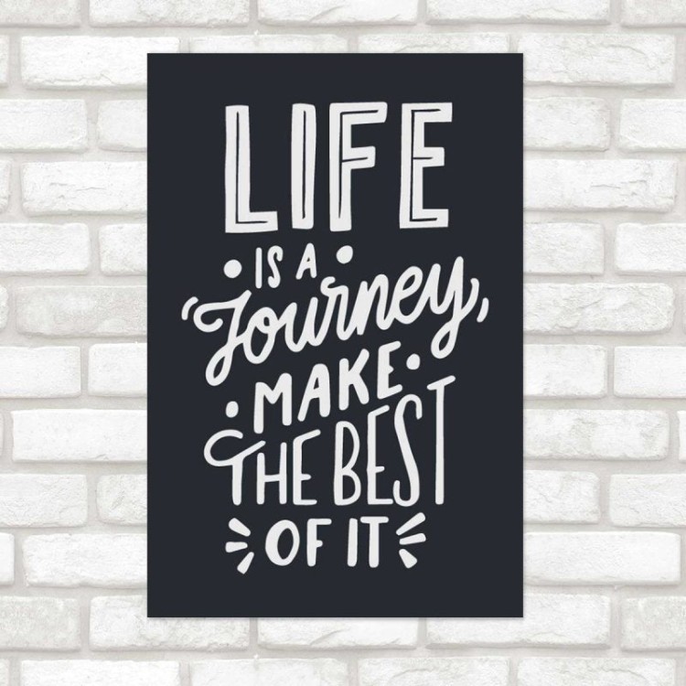 Poster Decorativo Lettering Motivacional Viagem...