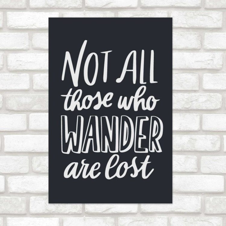 Poster Decorativo Lettering Motivacional Viagem...