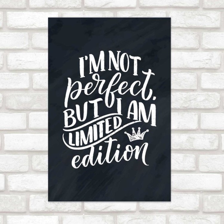 Poster Decorativo Lettering Not Perfect N010249