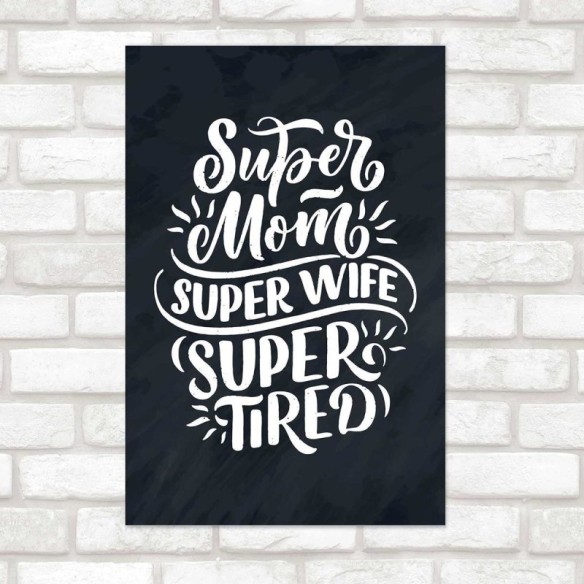 Poster Decorativo Lettering Super N010255