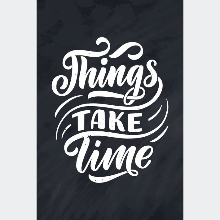 Poster Decorativo Lettering Time N010261