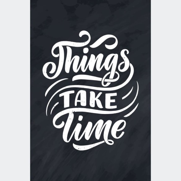 Poster Decorativo Lettering Time N010261