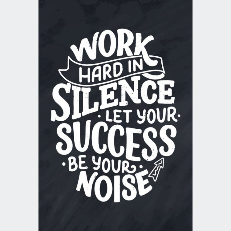 Poster Decorativo Lettering Trabalho Duro N010248