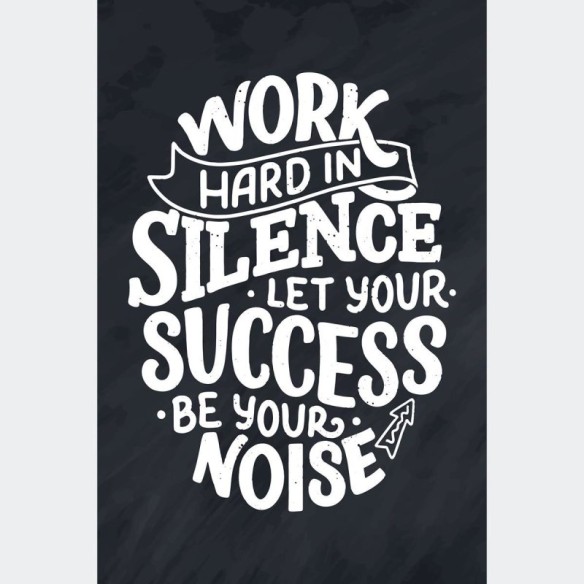 Poster Decorativo Lettering Trabalho Duro N010248