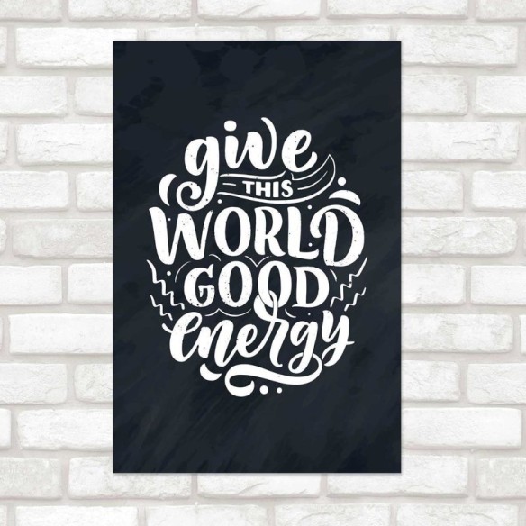 Poster Decorativo Lettering World N010253