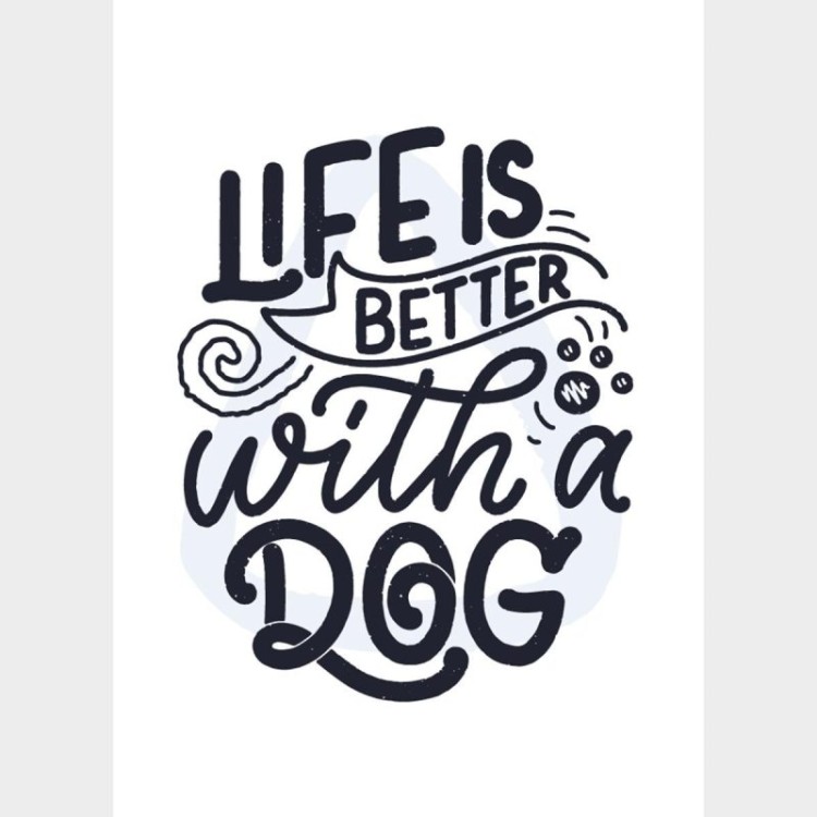 Poster Decorativo Life is Better With A Dog N07250